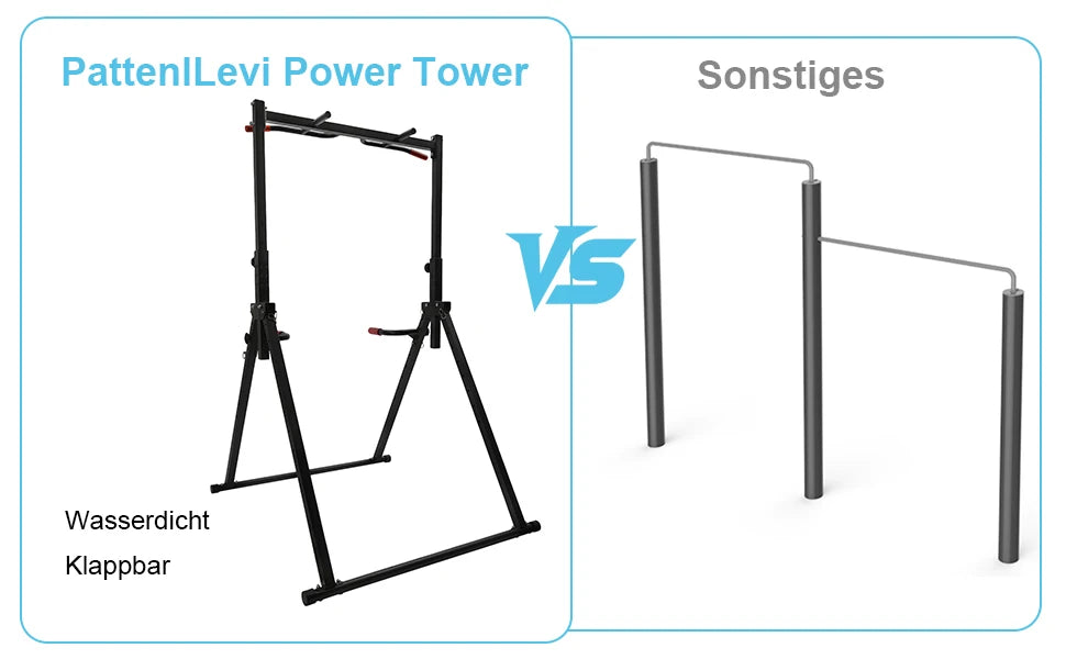 NEW Foldable Power Tower Dip Station, Height Adjustable,175cm-230 cm, Triangular Pull Up Station, 200kg, Multifunctional Fitness