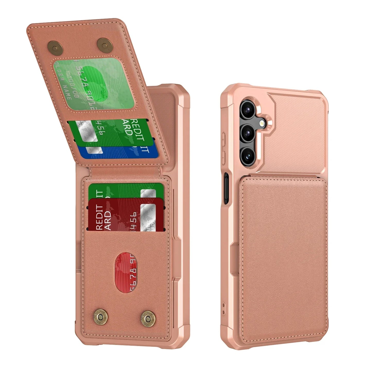For Samsung Galaxy S25 Ultra S24 FE S23 S21 S22 A56 A36 A26 A16 A55 A35 A15 A54 A34 A23 5G A05 A05S 4G Card Holder Phone Case