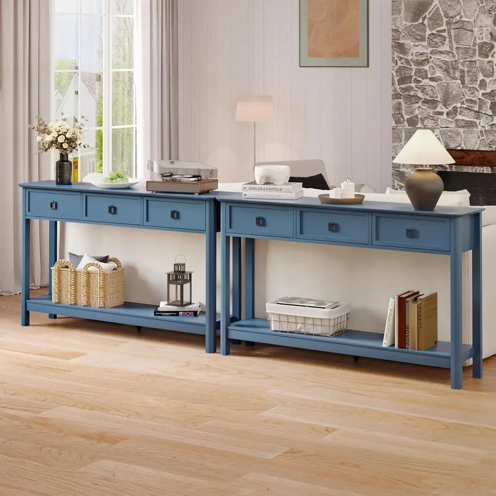 53.1 Inch Console Table with 3 Drawers, Narrow Entryway Sofa Table