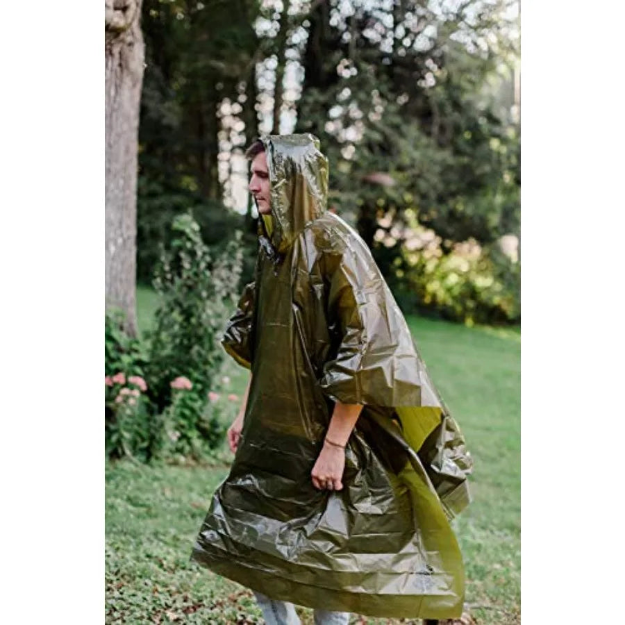 Lightweight Rain Gear Poncho Emergency Survival Cover Shelter Norwegian Military Style