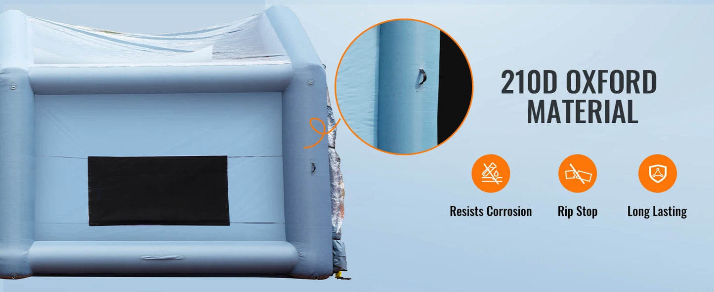 SucceBuy Inflatable Paint Booth with Blowers Inflatable Spray Booth Powerful Spray BoothCar Paint Tent Air Filter System