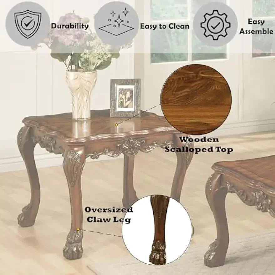 Dresden End Table - 12166 - Cherry Oak