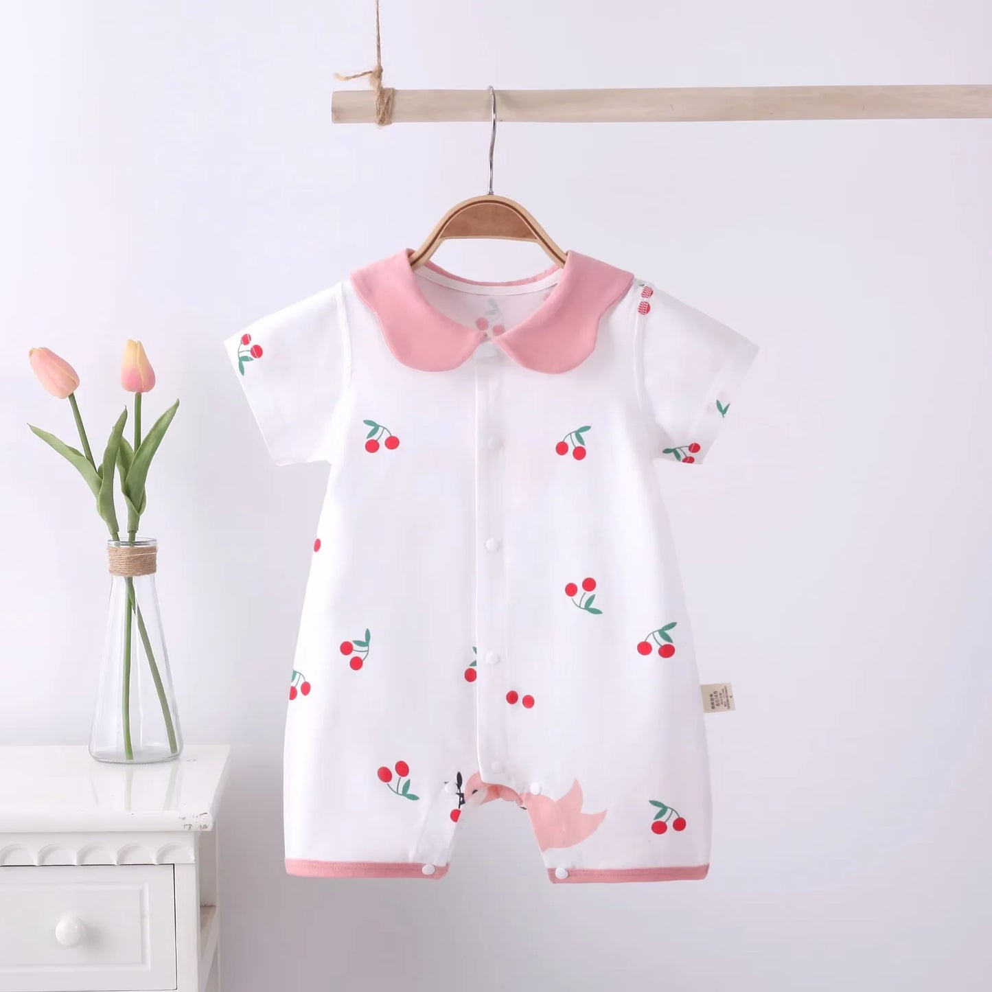 Baby Clothes Bodysuits & One-pieces Newborn Short Rompers Boys Girls Summer Jumpsuit Thin Air Conditioning Loungewear Babies