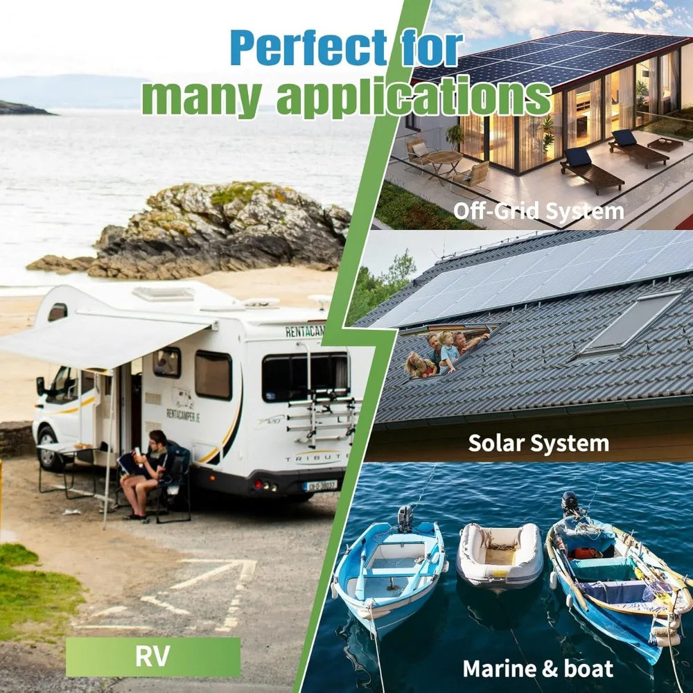 12V 100Ah LiFePO4 Battery, Rechargeabel Deep Cycle Lithium Batteries, 100A BMS with Low-Temp Protection, Perfect for RV