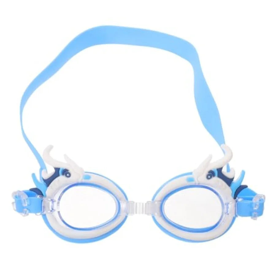 Swim Goggles, Anti-fog Vision Swimming Goggles for Boys And Girls, Leak-proof Soft Silicone Water with Cartoon Dragon Design, A