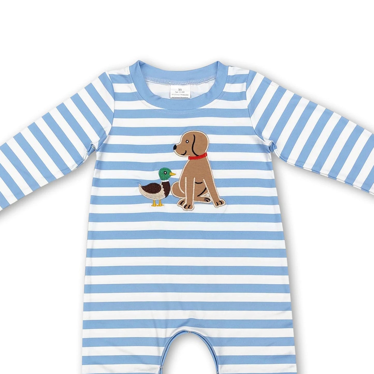 Baby Infant Boys Dog Duck Stripes Rompers
