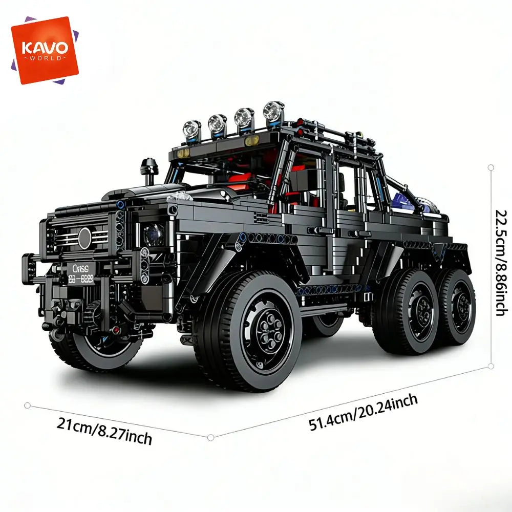 KAVOWORLD 3 Colors DIY Outdoor Off-Road Racing Truck Blacks Kits 1:8 Building Technical Pickup Car Bricks Toys For Family Party