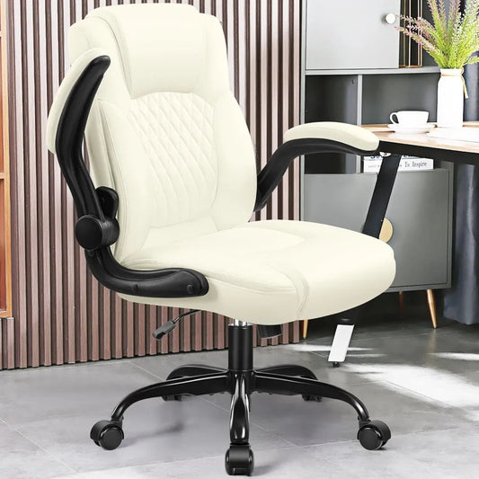 PU Leather Office Chair, Computer Desk Chairs, Ergonomic Back Support, 360 ° Swivel Free,Small Gaming Chair with Wheels