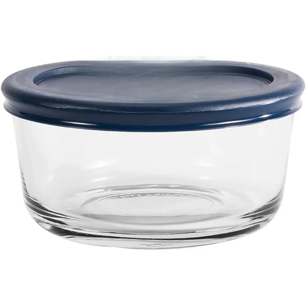 2 cups glass storage containers with LIDS, set of 4 glass food storage containers with mint comfort LIDS