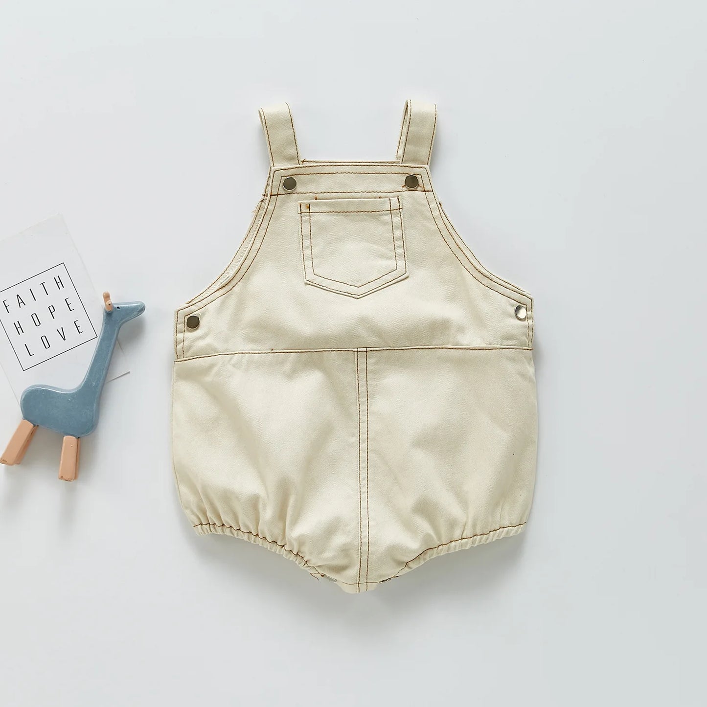 Spring and Autumn Newborn Infant Baby Boys and Girls Cowboy Sleeveless Rompers Kids Onepiece Fashion Baby Clothing
