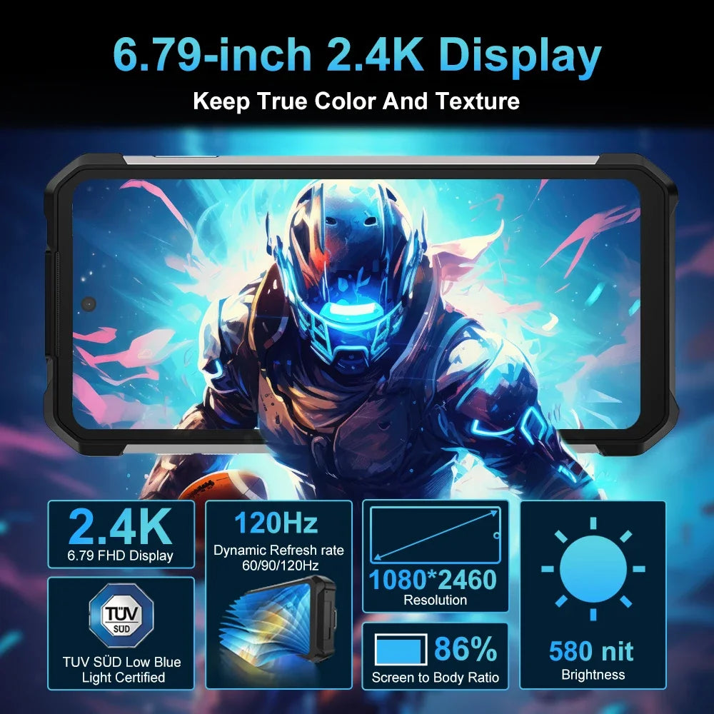 8849 Tank 2 PRO Rugged Smartphone with Projector  6.79" 2.4K Display 24GB 512GB Mobile Phone 23800mAh 120W Android 14 Phone