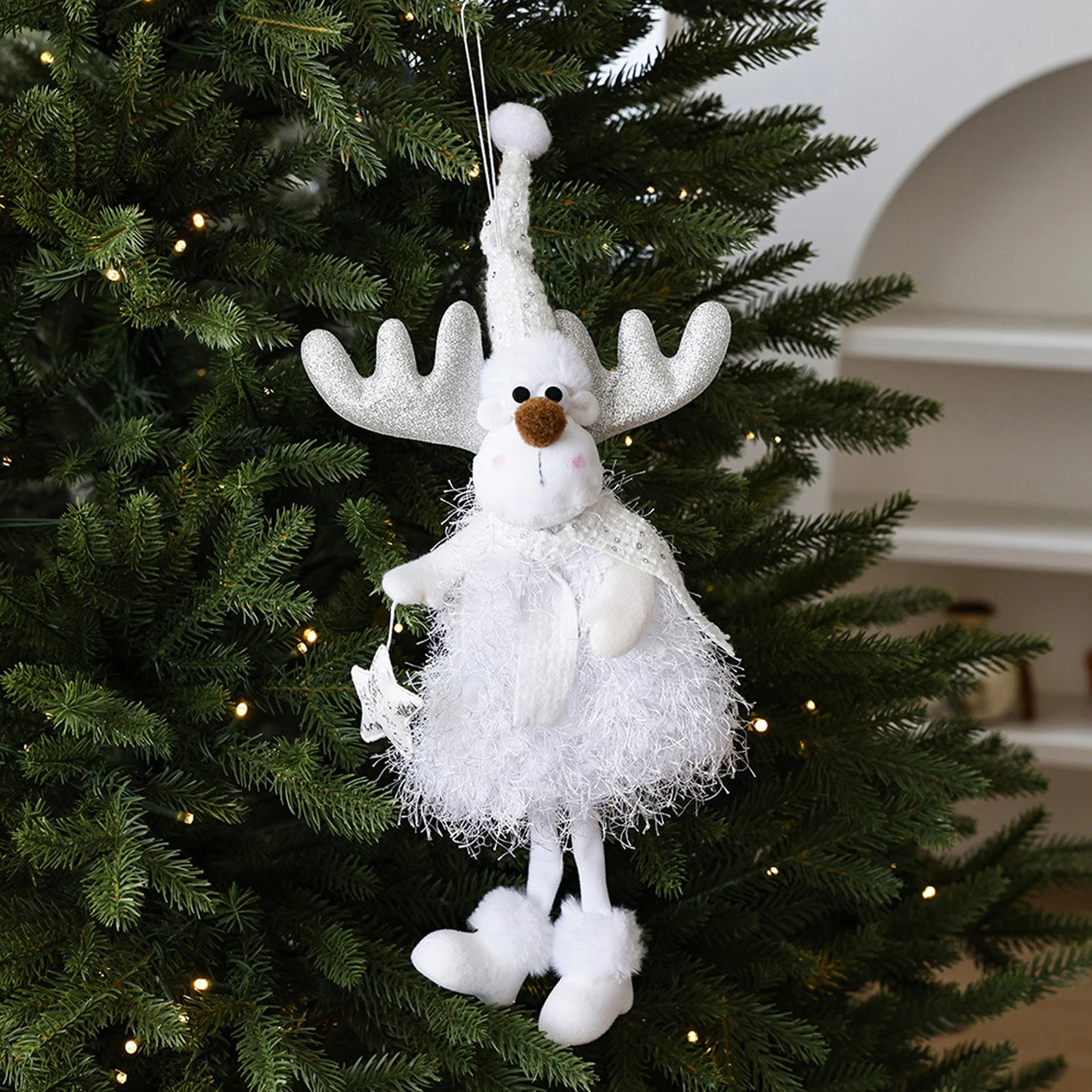 Festive Santa Claus Snowman Ornaments Whimsical Christmas Tree Hanging Decor for Home Office Party Celebration
