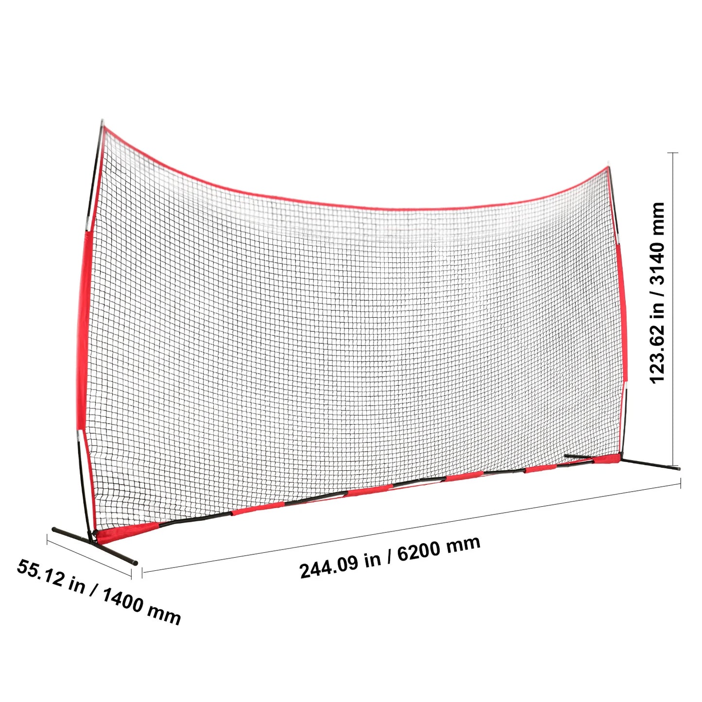 SucceBuy Barricade Backstop NetBall Sport Barrier Netting Portable Practice Equipment with Carry Bag Protect Screen for Training