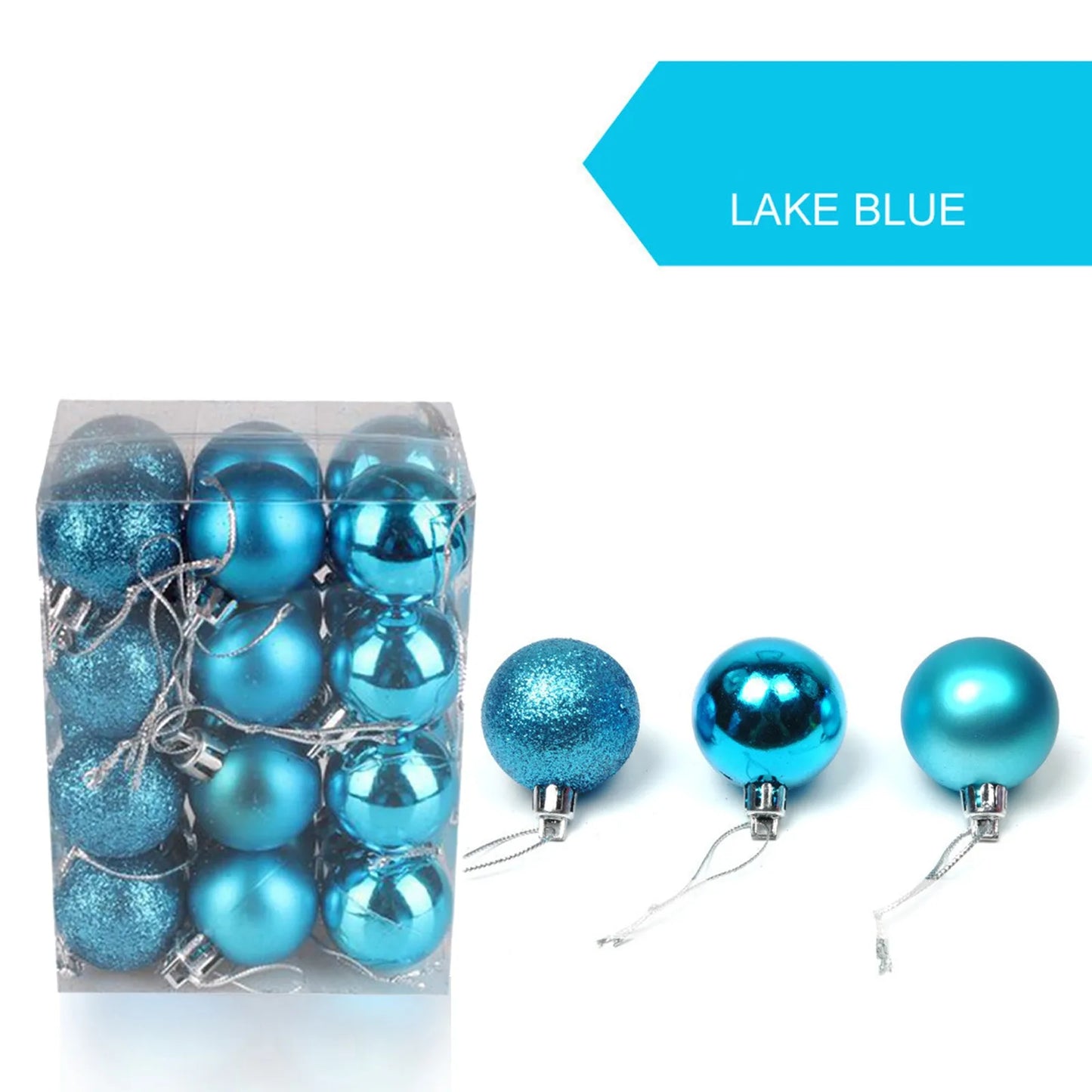 24Pcs Christmas Ball Christmas Tree Decoration Ornaments for Home Room Decor New Year Navidad Pendant Ball DIY Accessories