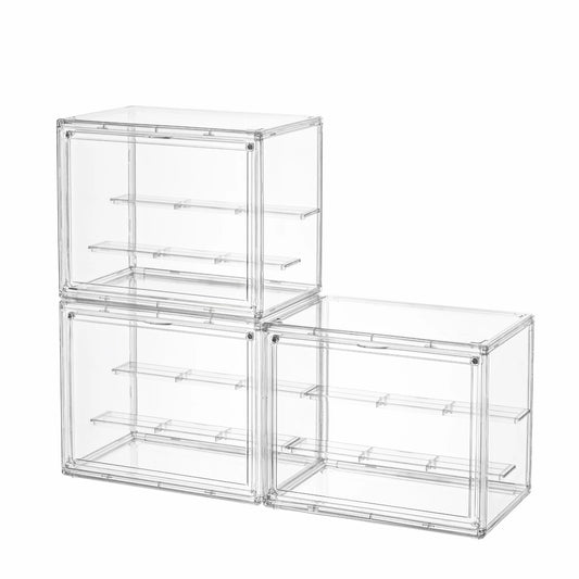 Clear Display Box Handbag Storage Showcase Rack Organizer Stackable for Purse Makeup Collectible Cosmetic Figure Toy Blind Box