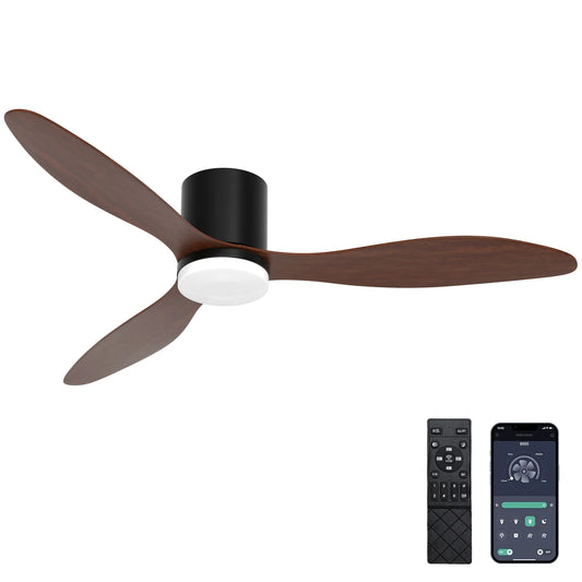 52" Profile Ceiling Fan with Lights White Walnut