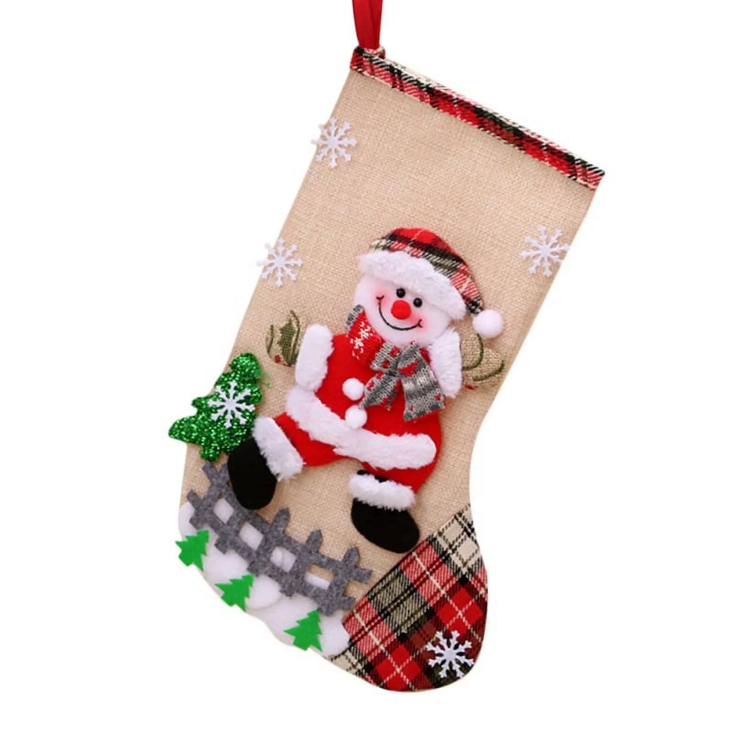 Christmas Decoration 2025 Christmas Atmosphere Decoration Santa Christmas Stocking Gift Bag Candy Bag новогодний декор