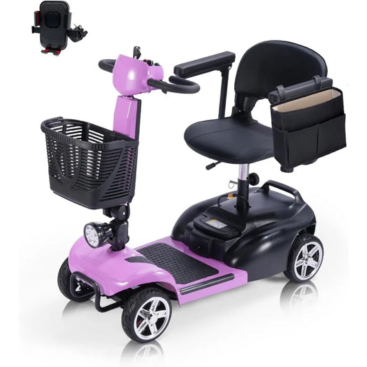 4 Wheel Mobility Scooter, Electric Scooter with Seat, Light weight Mobility Scooter