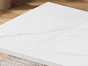 Modern Computer Desk, 63-Inch Large Office Desk , Simple Style Executive Desk, Faux Marble Writing Desk for Home Office