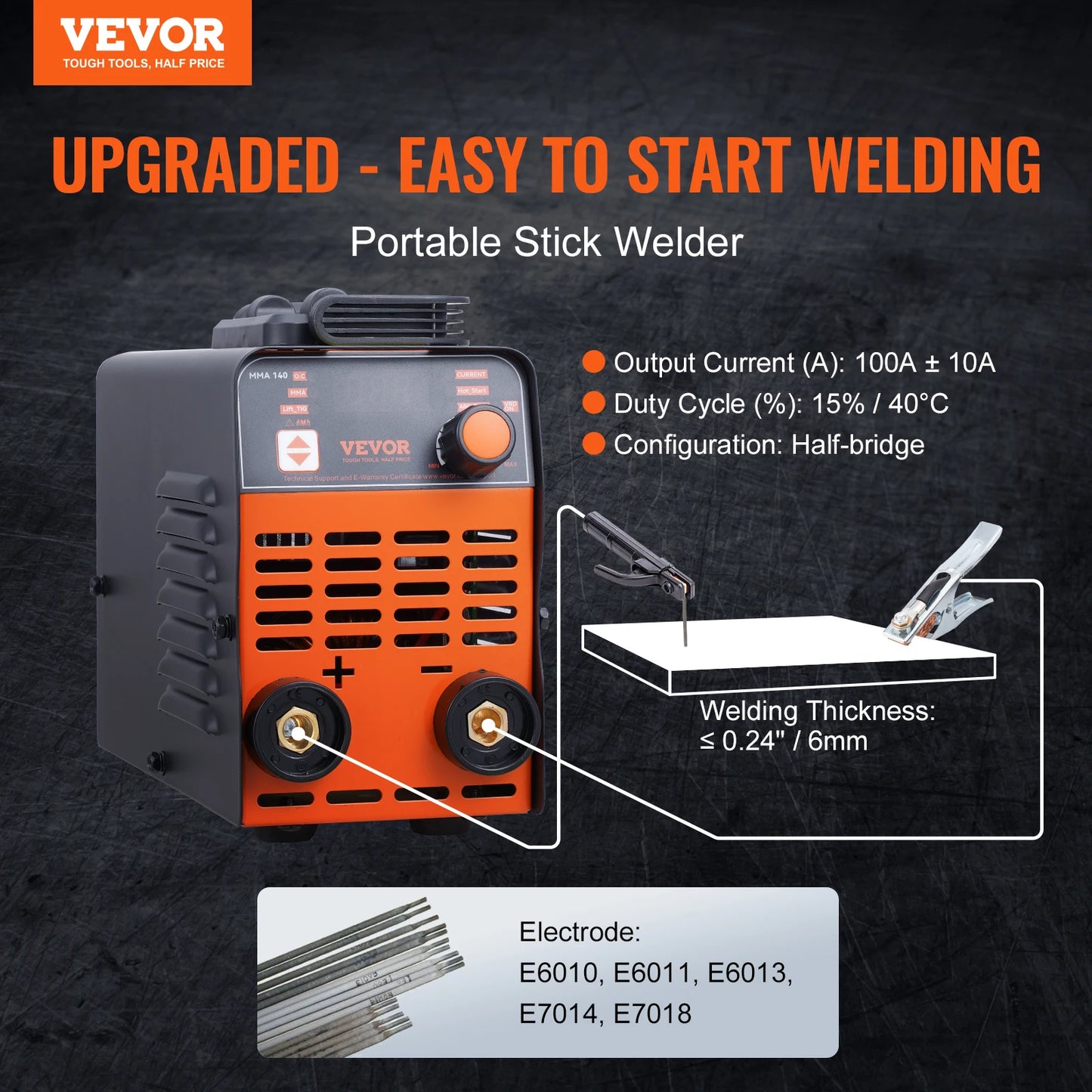 SucceBuyStick Welder 140A/160A/200A ARC/Lift TIG 2-IN-1 Welding Machine with IGBT Inverter Portable MMA Welder Machine Hot Start
