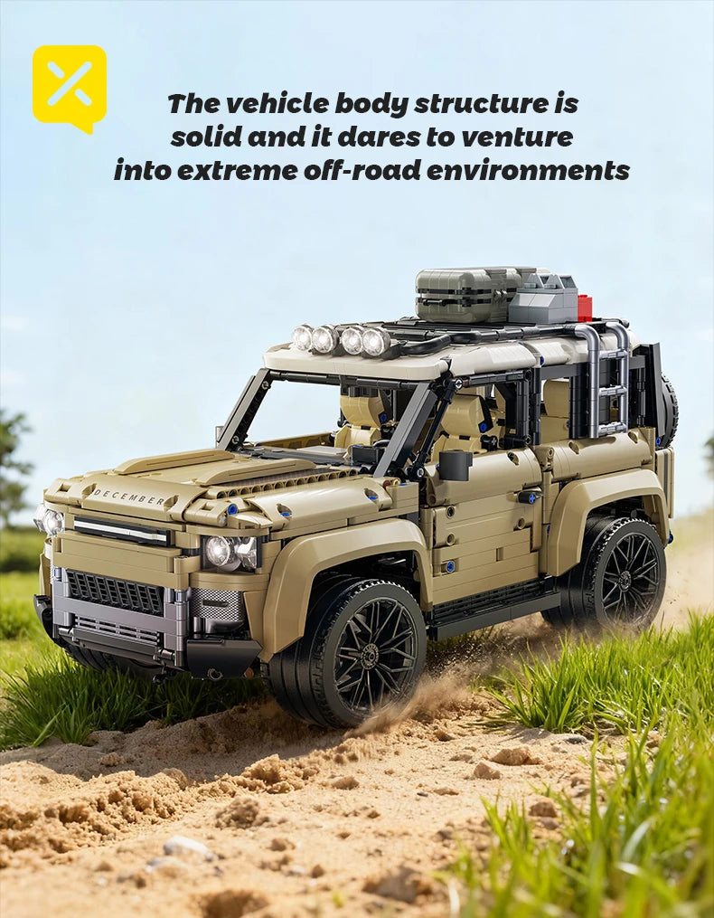 KAVOWORLD 3 Colors DIY Outdoor Off-Road Racing Truck Blacks Kits 1:8 Building Technical Pickup Car Bricks Toys For Family Party