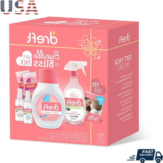 Baby Gift Set with Laundry Detergent Stain Remover Hypoallergenic Fresh Scent Infant Essentials 16 Loads Surface Cleaner Coupons