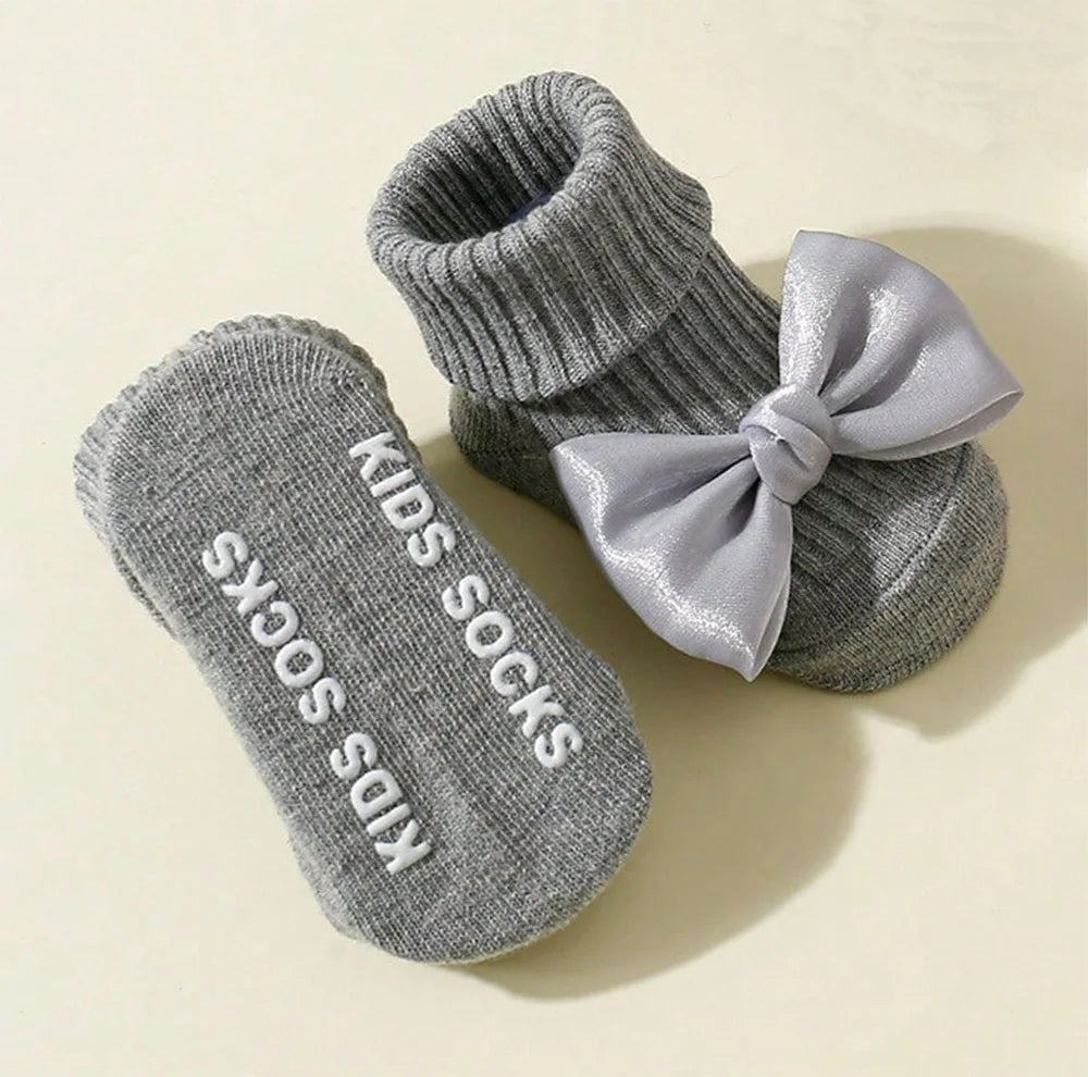 4 Pairs Toddler Socks with Bows, Soft Cotton Cute Ankle Socks for Infants Girls, Fashion Anty-Slip Newborn Baby Socks 0-24 Months newborn baby girl socks baby accesories