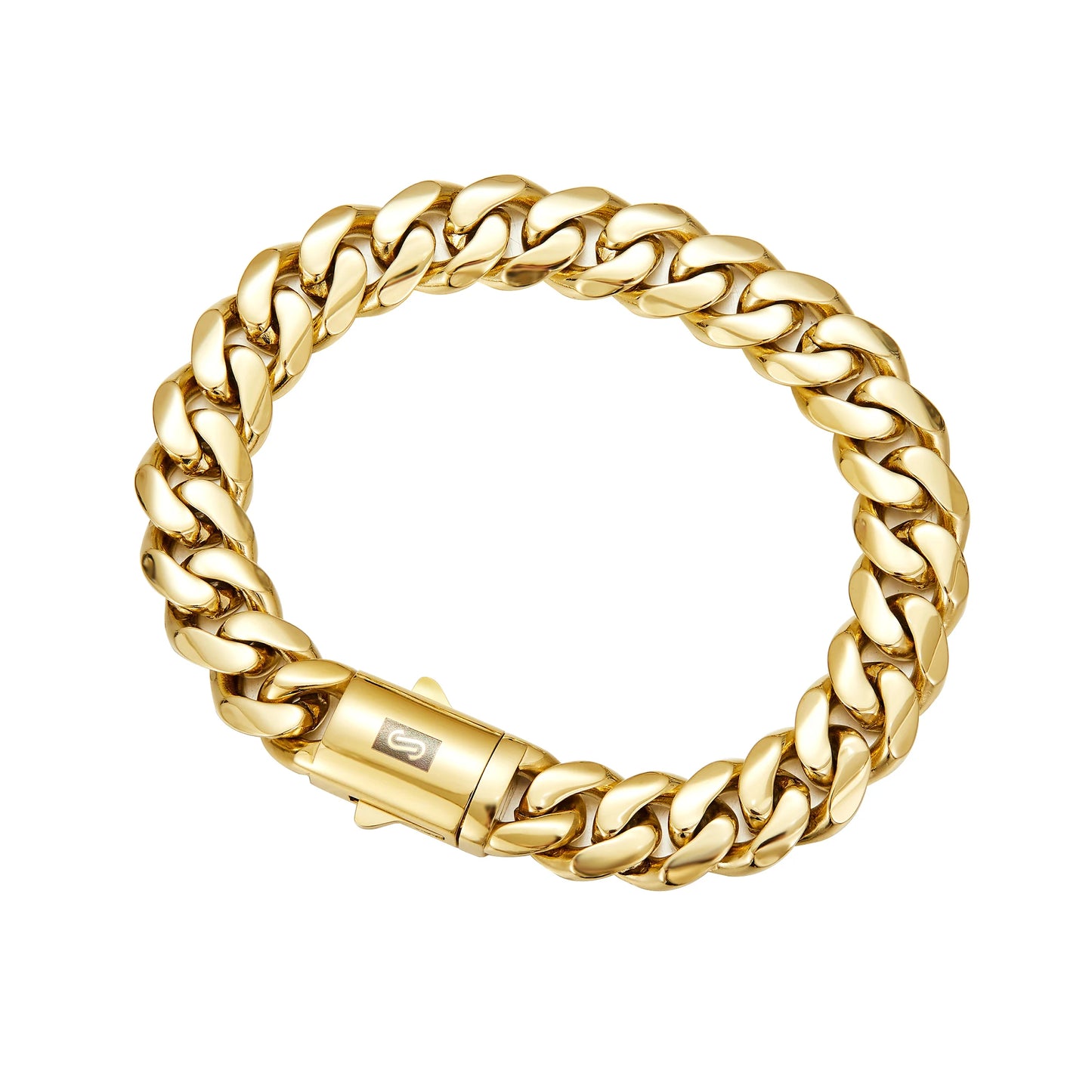 6-14mm wide Stainless Steel Cuban Miami Chains Necklaces  unisex Necklace Chain 316L 14K gold-plated Hip Hop Bracelet Gold Color