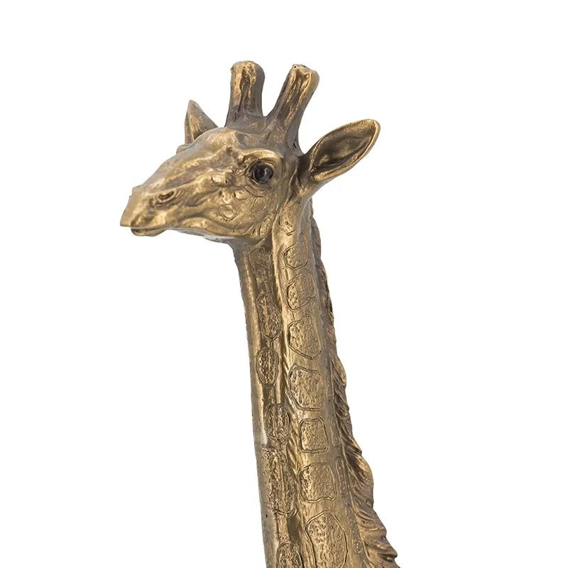 Giraffe Figurine Decor, 5.9x2.2x11.2 Inch Animal Statue for Home Office