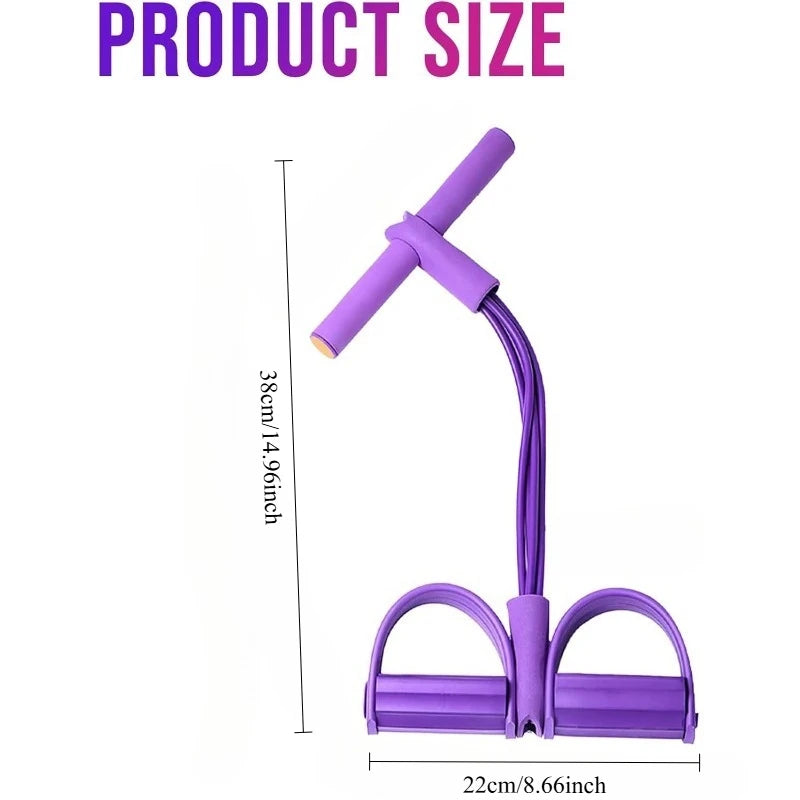 Full Body Workout Resistance Bands, 38cm Portable, TPE Elastic Tubes with Foam Grips, for Strength & Toning at Home/Gym