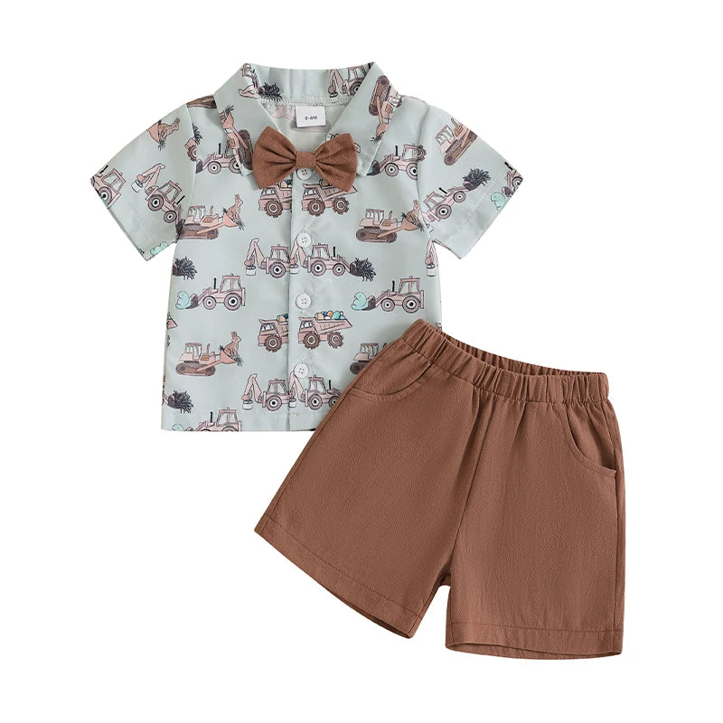 Toddler Boy Spring Outfit Sleeveless Bunny Carrot Print Tank Top with Drawstring Waist Shorts Set for Summer Fun