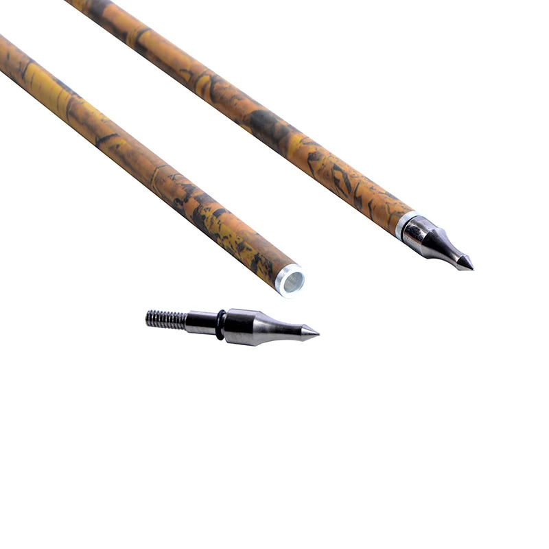 12pcs Archery Arrows 31.5 Inch Spine 500 Mixed Carbon with 4 Inch Turkey Feathers 100 Grain Tips for Compound Recurve Bow Outdoor Hunting