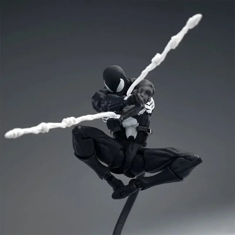 Mess Toys The Black Neighbor Symbiotic Spider-Man Black Venom Suit Joint Action Figures Custom-Made Ornaments Boy Gift