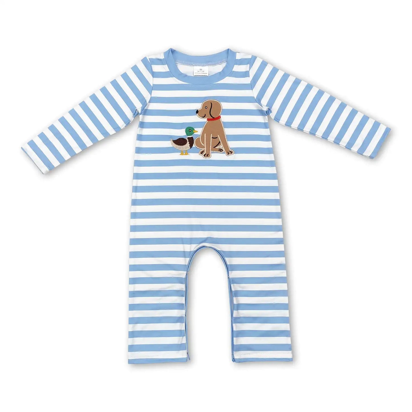 Baby Infant Boys Dog Duck Stripes Rompers