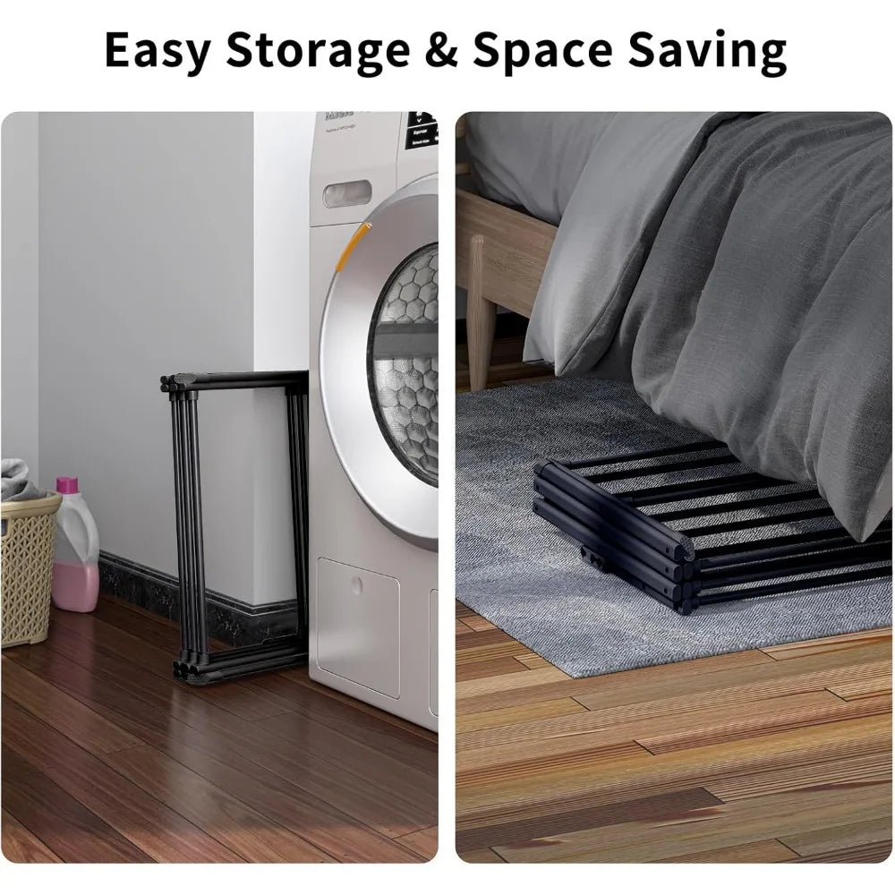 Foldable 3 Tier Metal Laundry Drying Rack Space Saving Indoor Outdoor Collapsible Clothes Dryer