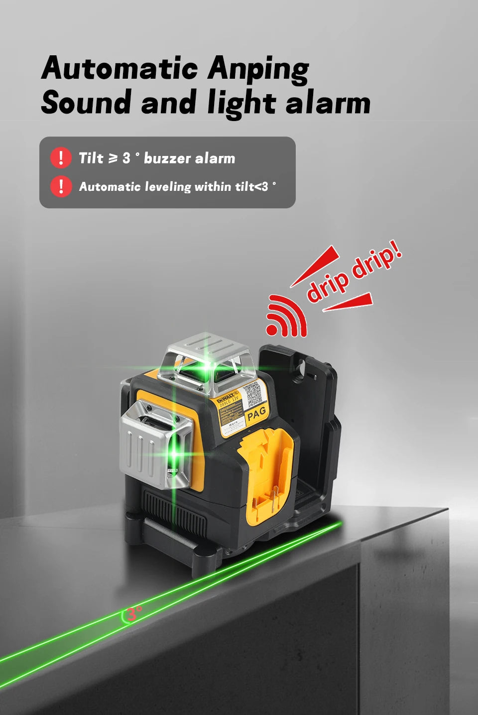 2026 Dewalt DW089LG 12V Green Laser Level, 12 Line 3-Sided 360° Vertical & Horizontal for Indoor Outdoor Project Lithium