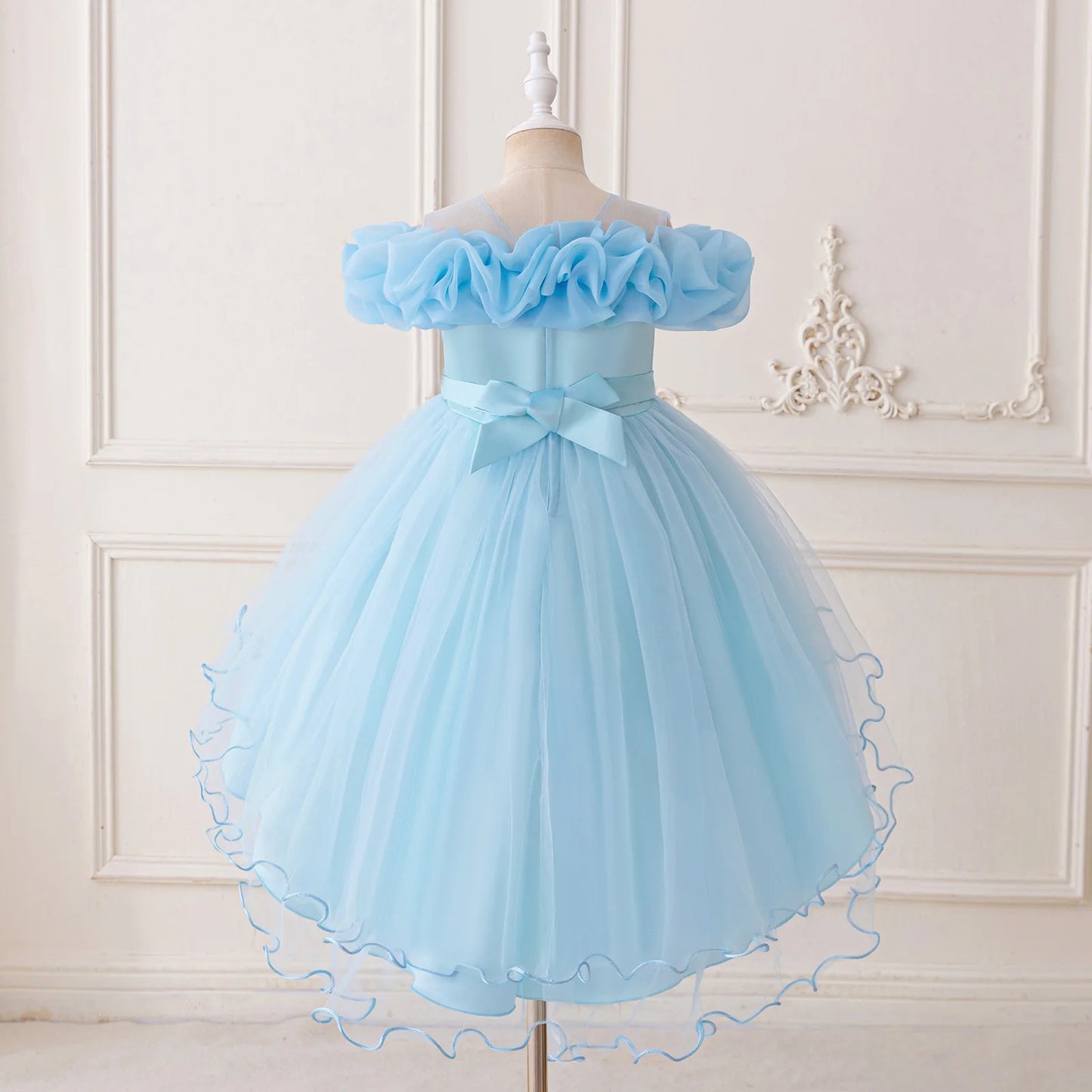 Stylish Toddler Girls Floral Print Sleeveless Ruffle Tulle Dress Perfect for Everyday Wear and Special Occasions