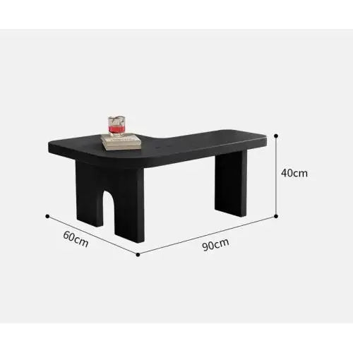 Modern Black Wooden Flexible Splicing Nesting Coffee Table Set Living Room