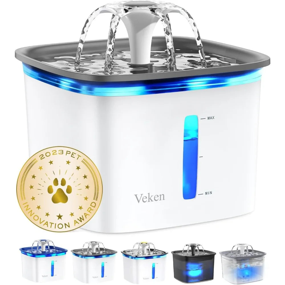Innovation Award Winner 95oz Pet Fountain Automatic Water Dispenser with Replacement Filters for Cats and Dogs
