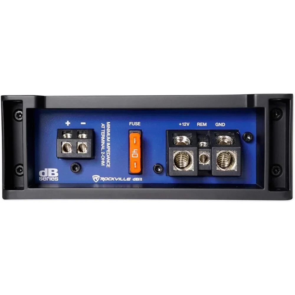 2025New-DK58 PACKAGE Dual 8" 1600W Loaded K5 Car Subwoofer Enclosure+DB11 Amp, 2 Ohm, Deep Bass, Compact Design, Easy Installati