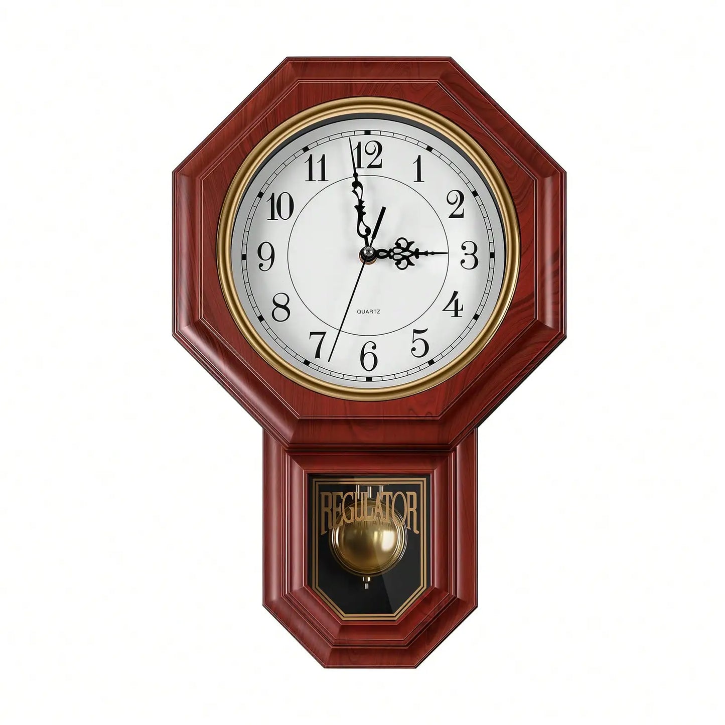 Tuenort [Arabian Clock] 1/2pcs Traditional Schoolhouse Arabian Wall Clock - Hourly Chimes, Westminster Clock, Battery Powered, P