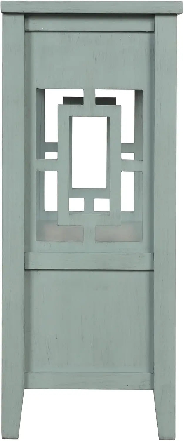 36 Inch Country Farmhouse Console Table with 4 Drawers and 1 Storage Shelf Pine Wood Suitable