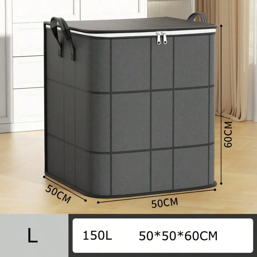 1pc Large Capacity Foldable Clothes Storage Bag, Home Goods, Blanket Dust Cover Bag, 3D Storage Bag, Bedroom Wardrobe Clothing Organizer, Easy To Fold, Space Saving, High Quality Fabric,