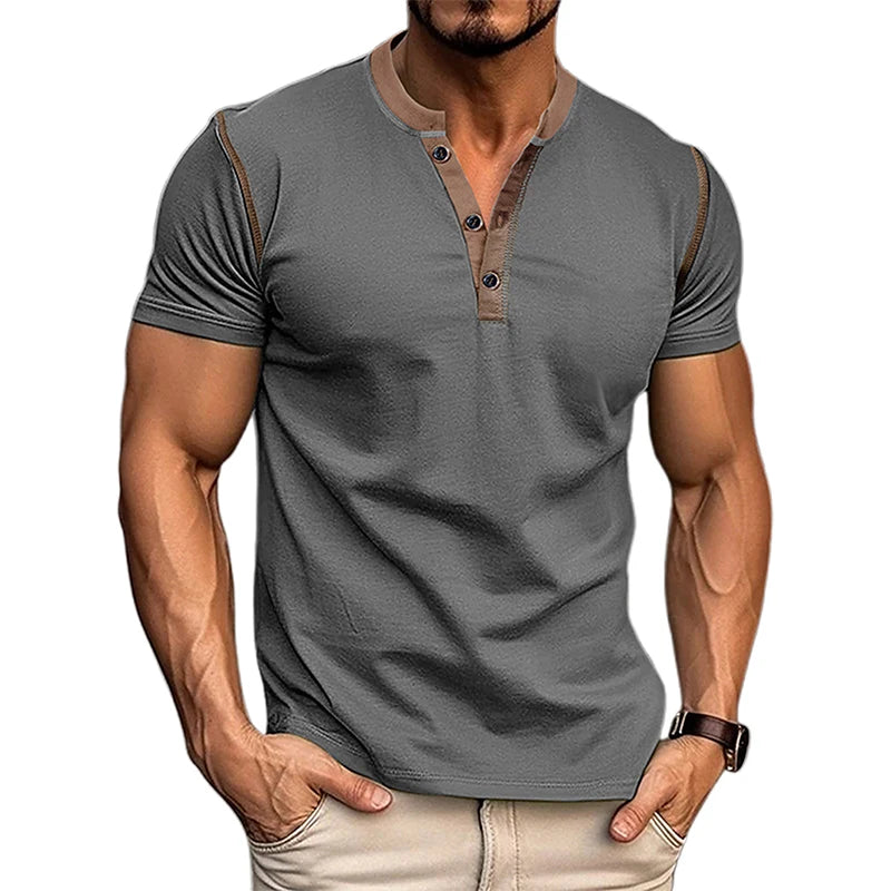 Men s Lightweight V-Neck T-Shirts Breathable  Fit Solid Color Short Sleeve Casual Tops Summer Fashion Tee Shirt