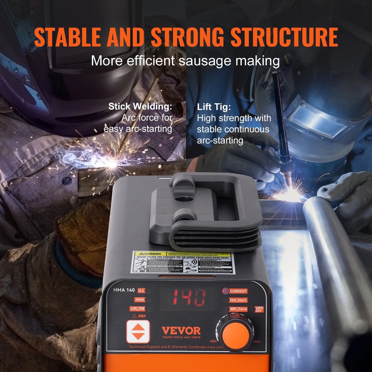 SucceBuyStick Welder 140A/160A/200A ARC/Lift TIG 2-IN-1 Welding Machine with IGBT Inverter Portable MMA Welder Machine Hot Start