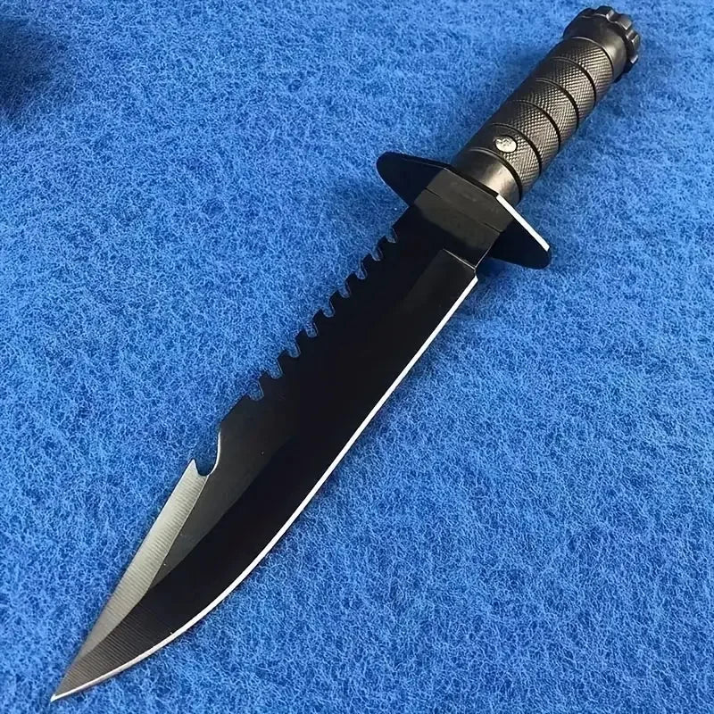 Ultra-Sharp Multi-Function Fixed Blade Tactical Knife - High Hardness All-in-One Portable Tool With K Sheath And Straight Edge