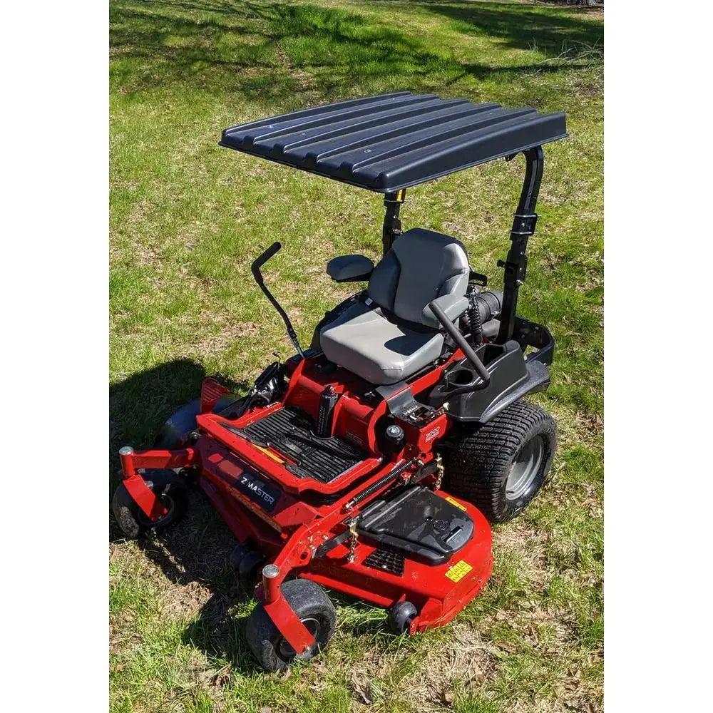 Universal Tractor Lawn Mower Canopy Top ROPS Compatible Easy Install ABS Plastic Powder-Coated Aluminum Adjustable Bracket