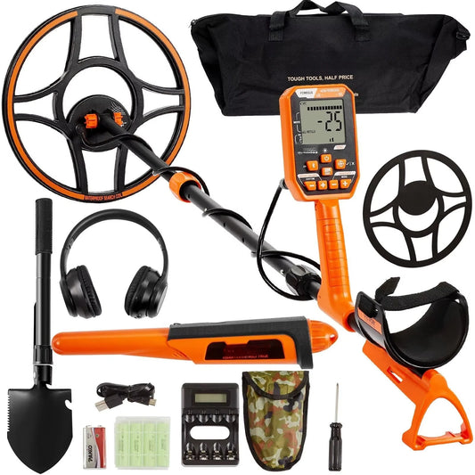 Professional Metal Detector - 10ft Underwater, 7 Search Modes w/Bluetooth Headset & Full Accessories Kit