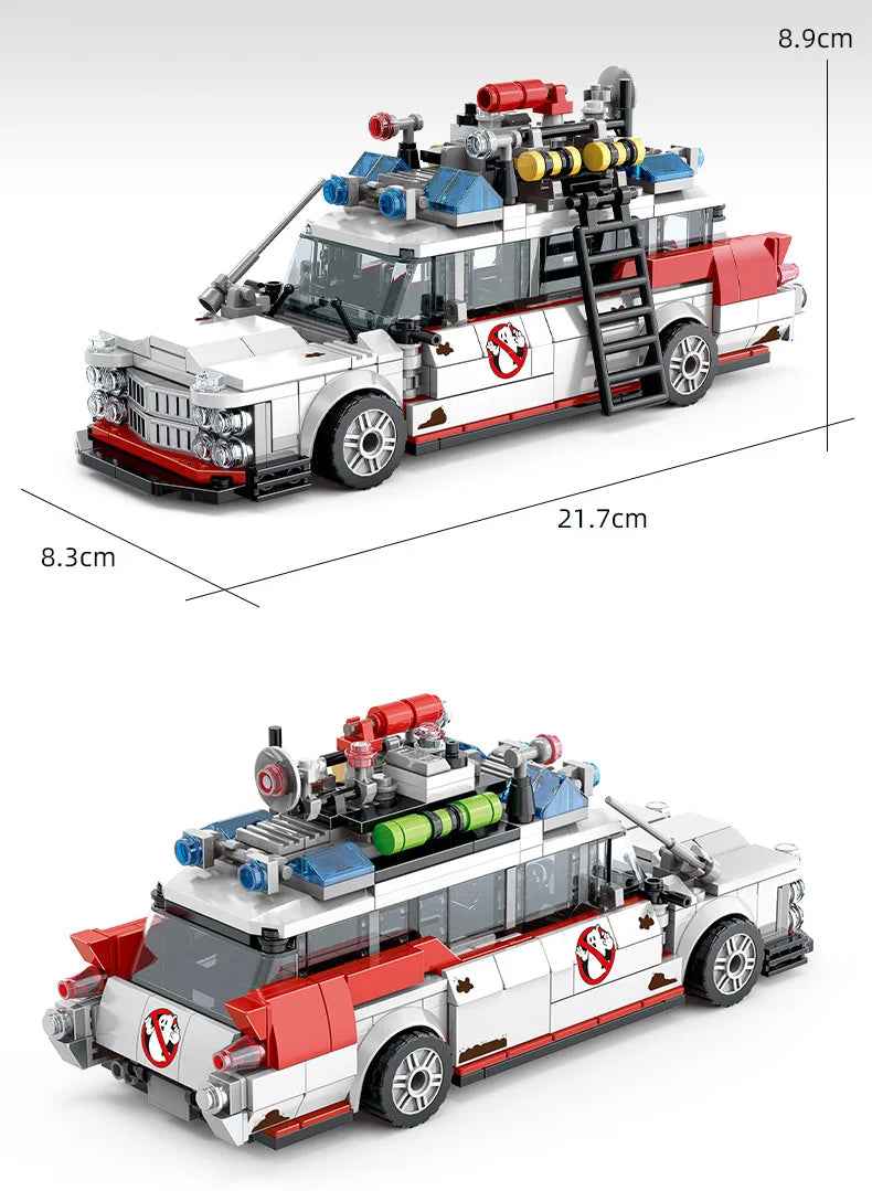 Creative Ghostbusters ECTO-1 Vehicle Technical Building Blocks Racing Car Model Car Assembly Bricks Toys for Kids Adult gifts