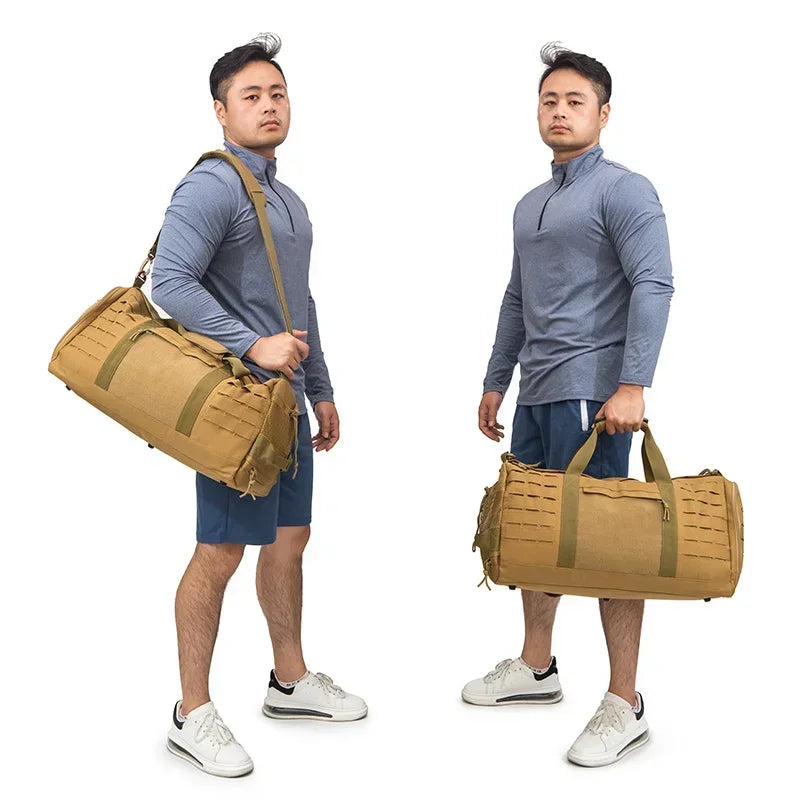 40L Sports Fitness Bag Tactical Travel Tote Men's Fitness Training Shoes Basketball Travel Bag Handy Luggage